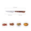 Cuchillo Montana Chuletero Hoja Acero Inoxidable 9 cm. Mango Madera (Blíster 3 Piezas)