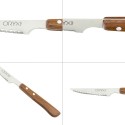 Cuchillo Montana Chuletero Hoja Acero Inoxidable 9 cm. Mango Madera (Blíster 3 Piezas)