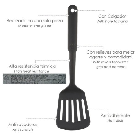 Espátula Rasera Cocina Nylon Basic 32,5 x 9 cm.
