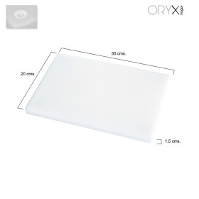 Tabla Cortar Polietileno 30x20x1,5 cm. Color Blanco