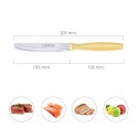 Cuchillo Mesa Etna Hoja Sierra Acero Inoxidable 10 cm. Amarillo (Blíster 6 piezas)