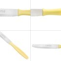 Cuchillo Mesa Etna Hoja Sierra Acero Inoxidable 10 cm. Amarillo (Blíster 6 piezas)