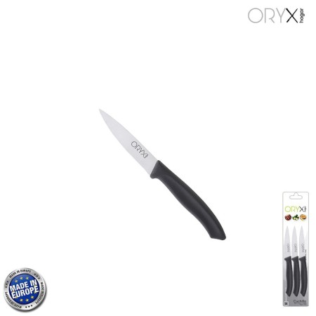 Cuchillo Nuuk Mondador Hoja Acero Inoxidable 9 cm. Negro (Blíster 3 Piezas)