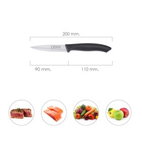 Cuchillo Nuuk Mondador Hoja Acero Inoxidable 9 cm. Negro (Blíster 3 Piezas)