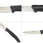 Cuchillo Nuuk Mondador Hoja Acero Inoxidable 9 cm. Negro (Blíster 3 Piezas)