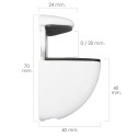 Soporte Pelicano Regulable Para estante 1 / 20 mm. Blanco (1 Pieza)