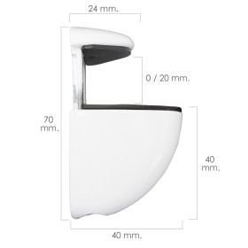 Soporte Pelicano Regulable Para estante 1 / 20 mm. Blanco (1 Pieza)