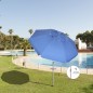 Sombrilla Playa Aluminio Extra Grande Ø 220 cm. Con Protección UV, Cuspide Anti Viento, Mastil Aluminio con Mango y Espiral Sombrilla Playa Aluminio Extra Grande Ø 220 cm. Con Protección UV, Cuspide Anti Viento, Mastil Aluminio con Mango y Espiral