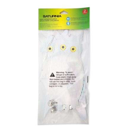Búho Espantapájaros Reflectante Para Colgar Con 2 Cascabeles (2 Piezas)
