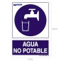 Cartel Agua No Potable 30x21cm. Cartel Agua No Potable 30x21cm.
