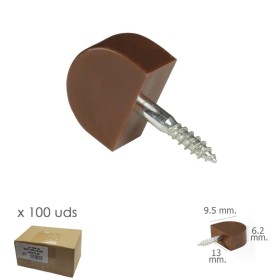 Soporte estantería Tornillo Pequeño Marrón (Caja 100 unidades)