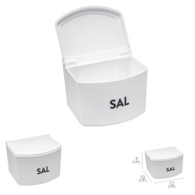 Salero Plástico Con Tapa Blanco