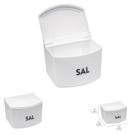 Salero Plástico Con Tapa Blanco