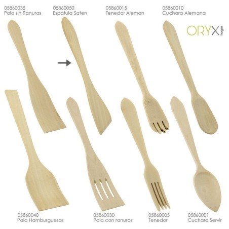 Espátula Sartén Cocina Madera Oryx 30 cm.