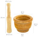 Mortero Madera Cocina Oryx Diámetro 14 cm