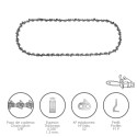 Cadena Motosierra 3/8" / 0.050" 1,3 mm. / 52 eslabones / 91 P