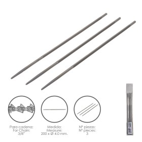 Limas Cadena Motosierra 200 x Diámetro 4.0 mm. 3/8" LP (Pack 3 Piezas)