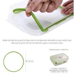 Anillo Silicona Para Recipiente Hermético Cristal Rectangular 1.200 ml.