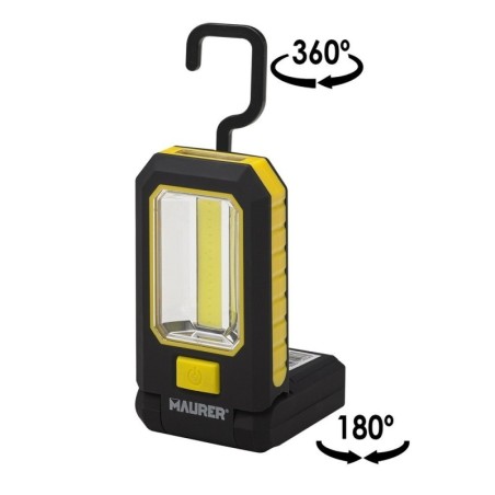 Linterna LED Profesional Multifunción Compacta Plegable A Pilas (3 AAA) 210 Lúmenes 2 Modos de Iluminación Con Imán y Gancho