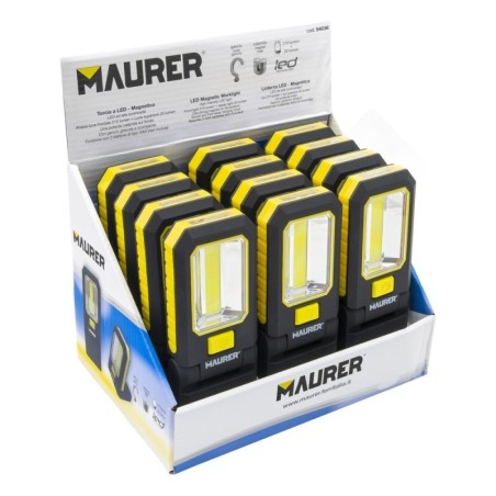 Linterna LED Profesional Multifunción Compacta Plegable A Pilas (3 AAA) 210 Lúmenes 2 Modos de Iluminación Con Imán y Gancho