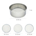 Harinero Tamizador Acero Inoxidable Diámetro 20 cm. Con 3 Mallas Intercambiables