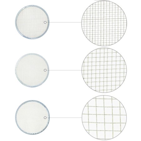 Harinero Tamizador Acero Inoxidable Diámetro 20 cm. Con 3 Mallas Intercambiables