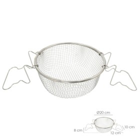 Cesta Freír Acero Inoxidable Con Asas Diámetro 20 cm.
