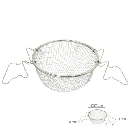 Cesta Freír Acero Inoxidable Con Asas Diámetro 20 cm.