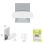 Colgador Percha Adhesivo Acero Inoxidable Color Metalizado / Blanco Colgador Percha Adhesivo Acero Inoxidable Color Metalizado / Blanco
