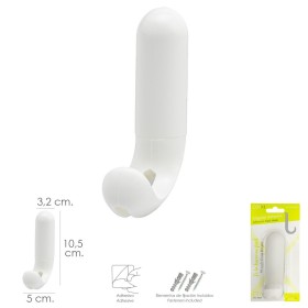 Colgador Adhesivo / Atornillable Blanco