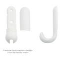 Colgador Adhesivo / Atornillable Blanco
