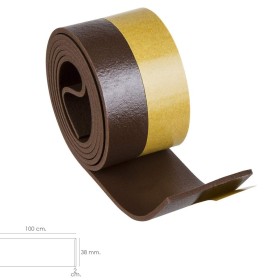 Burlete Umbral Autoadhesivo PVC Flexible Marrón