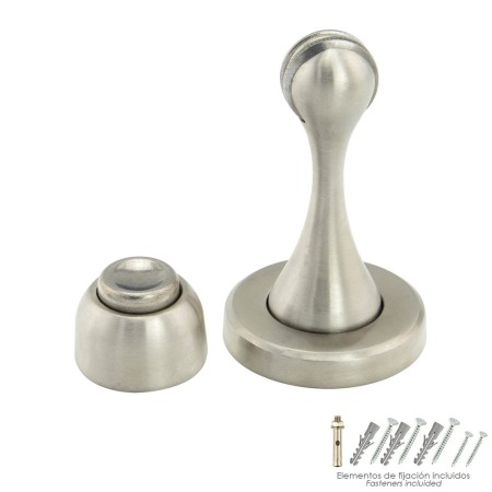 Tope Puerta Retenedor Magnético Extrafuerte Acero Inoxidable Para Pared y Suelo