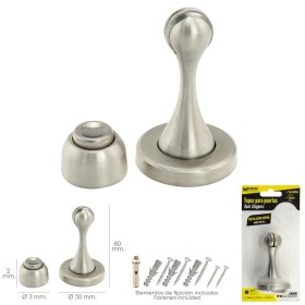 Tope Puerta Retenedor Magnético Extrafuerte Acero Inoxidable Para Pared y Suelo