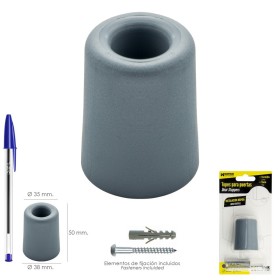 Tope Grande Para Puerta Amortiguación Extrafuerte Diámetro 38 x 50 mm