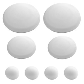 Topes Adhesivos para Paredes / Puertas / Ventanas / Mobiliario 2 x Diámetro 60 mm. / 2 x 40 mm. / 4 x 22 mm. (Blíster 8 piezas)