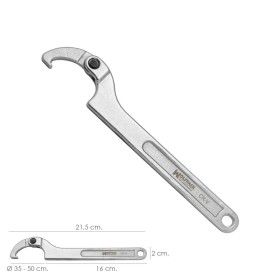Llave De Gancho Articulada Para Tuberías Diámetro 35 a 50 mm.