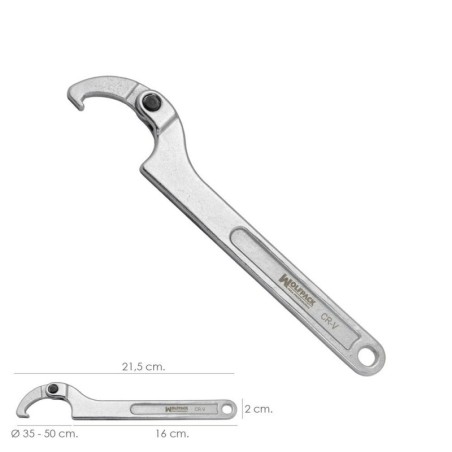 Llave De Gancho Articulada Para Tuberías Diámetro 35 a 50 mm.