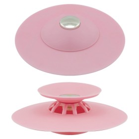 Tapón Universal Fregadero Lavabo Bañera Silicona Con Cestillo Diámetro 10 cm.