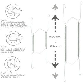Cuelgaplatos Muelle Para platos de Diámetro 22 a 26 cm.