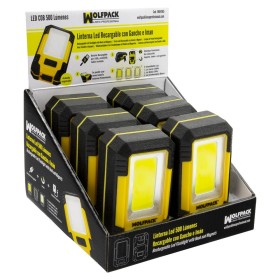 Linterna LED Profesional Compacta Engomada Batería Recargable 500 Lúmenes Con Función Powerbank, Imán, Soporte y Gancho