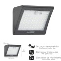 Aplique Solar Led 250 Lúmenes Con Sensor De Movimiento y Crepuscular IP65