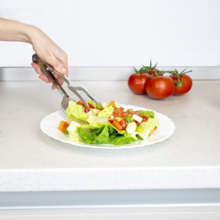 Pinzas Para Servir Acero Inoxidable 21 cm. Ideal para la cocina, servir ensaladas, servir carnes, pescados, etc..