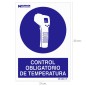 Cartel De Control Obligatorio De La Temperatura 30x21 cm. Cartel De Control Obligatorio De La Temperatura 30x21 cm.
