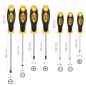 Juego Destornilladores Acero Cromo Vanadio 7 Piezas Con Mango Bimaterial Juego Destornilladores Acero Cromo Vanadio 7 Piezas Con Mango Bimaterial