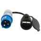 Adaptador de clavija CEE a Schuko, 2 polos  Tierra. Max. 16A. 230V