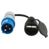 Adaptador de clavija CEE a Schuko, 2 polos  Tierra. Max. 16A. 230V