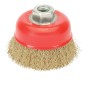 Cepillo Taza Con Alambre De Acero Latonado Rosca M14, Diámetro 120 mm. Alambre de Diámetro 0,30 mm. Cepillo Taza Con Alambre De Acero Latonado Rosca M14, Diámetro 120 mm. Alambre de Diámetro 0,30 mm.