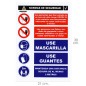 Cartel Combinado Aviso Normas Seguridad 30x21cm. Cartel Combinado Aviso Normas Seguridad 30x21cm.