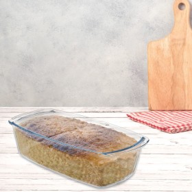 Fuente Cristal Para Horno, 1.5 Litros, Molde Especial Repostería, 27x14x7 cm.